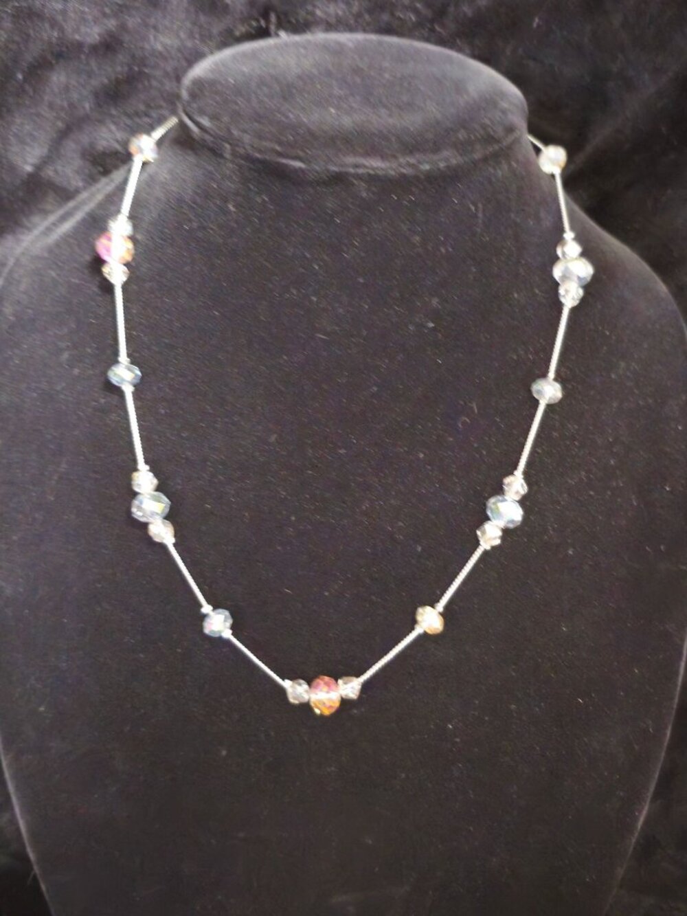 AB" Aurora Borealis Crystal 20" Necklace